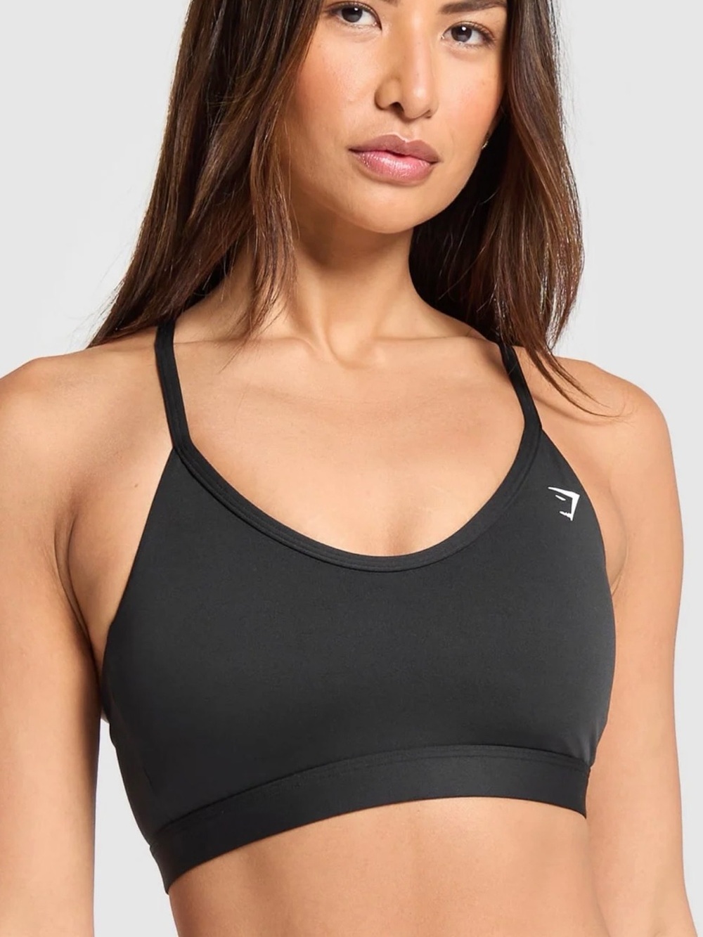 Gymshark Black Slim-Strap Sports Bra